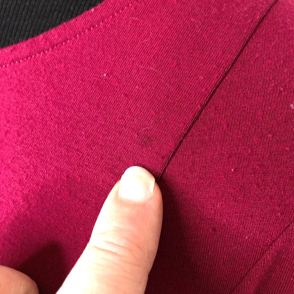 Eileen Fisher wine red long sleeve double slit hem tunic top size Medium - Picture 8 of 14